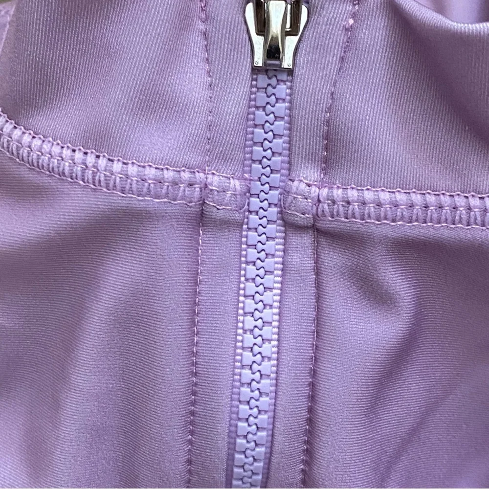 KYODAN • NEW! High Neck Zip Back Floral Swimsuit Top UPF 40 - Pastel Purple - Picture 11 of 16